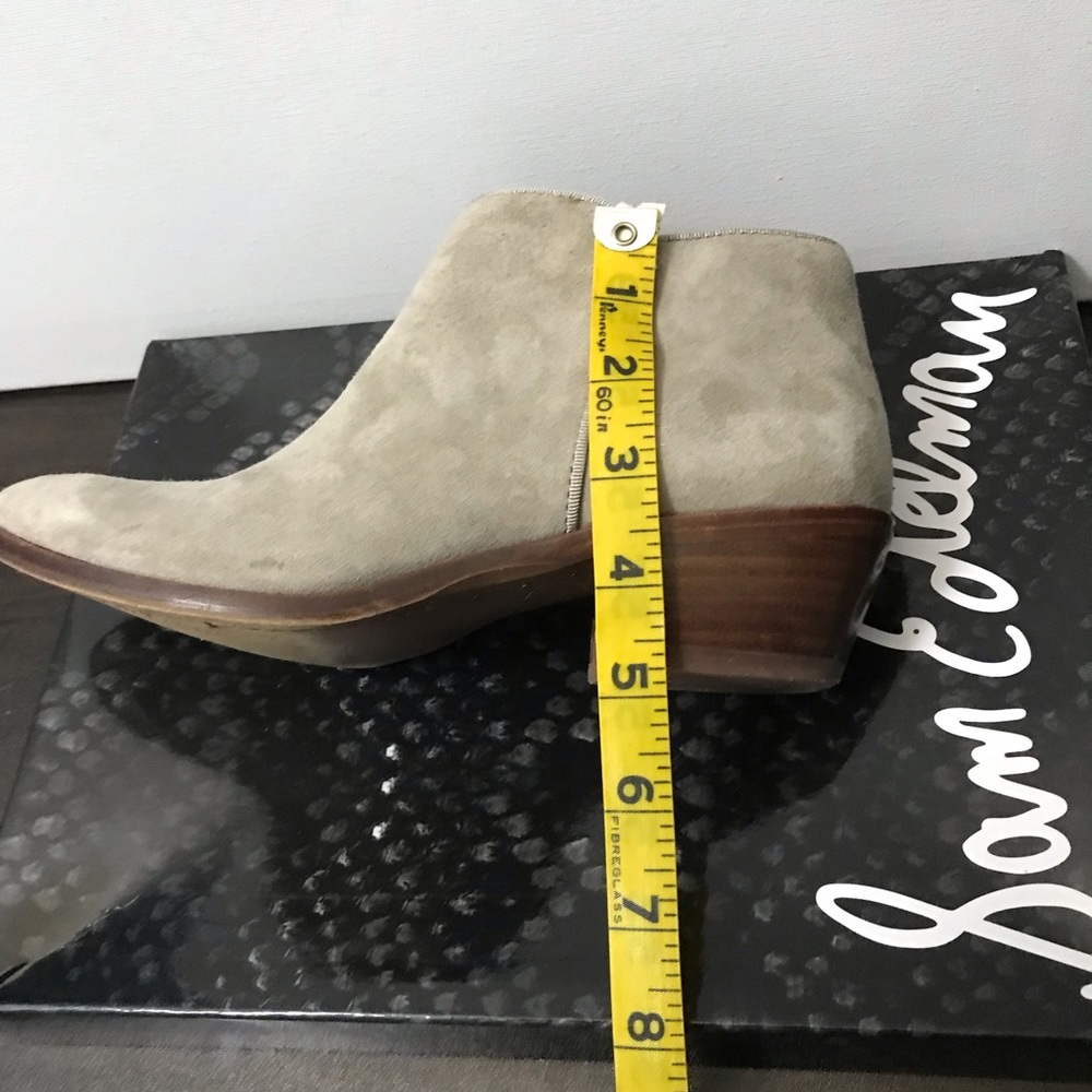 Sam Edelman Petty Women's Beige Leather Ankle Boot - Picture 9 of 12